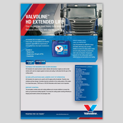 Picture of Valvoline HD Extended Life (Leaflet)