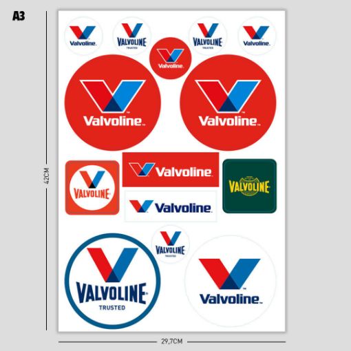 Valvoline Flat Stickers A3